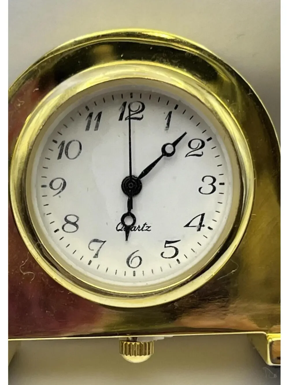 Clocks mini desk two pcs.  One in silver frame and one mantle style, both work